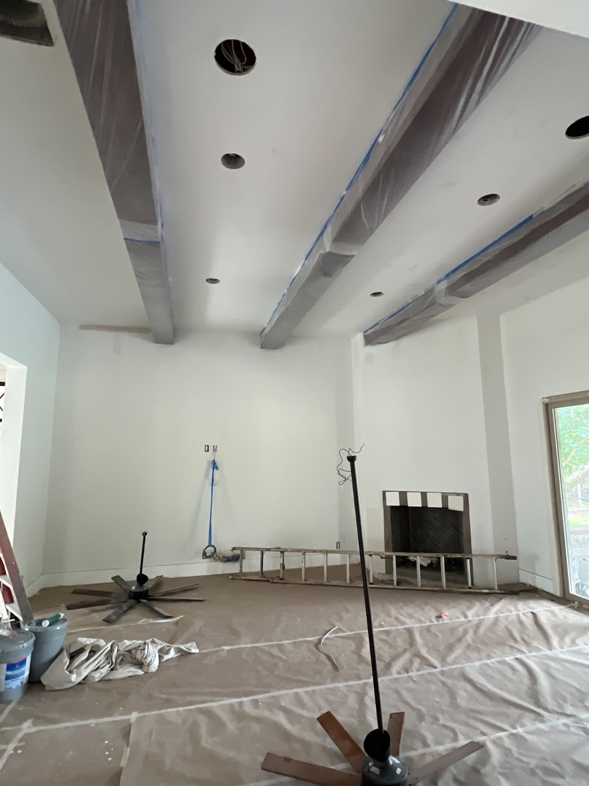 Kitchen cabinet painting project by LAX Drywall N Painting